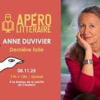 apéro littéraire, dernière folie, anne duvivier, semaine mortelle, cal charleroi, ml de charleroi, centre d'action laïque